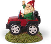 8” 4x4 Truck Wave Garden Gnome – Funny Off-Road Lawn Statue – Durable All-Weather Resin Yard Ornament – Unique Gift for Truck Enthusiasts & Outdoor Decor