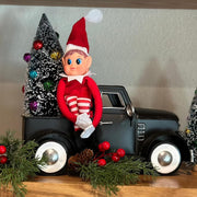 Vintage Farmhouse Black Metal Truck Decor, Old Farm Car Indoor Decoration, Fall Halloween Trucks Table & Kitchen Centerpieces, Decorative Outdoor Garden Cars Planters