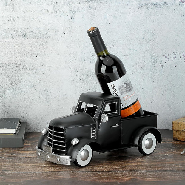 Vintage Farmhouse Black Metal Truck Decor, Old Farm Car Indoor Decoration, Fall Halloween Trucks Table & Kitchen Centerpieces, Decorative Outdoor Garden Cars Planters